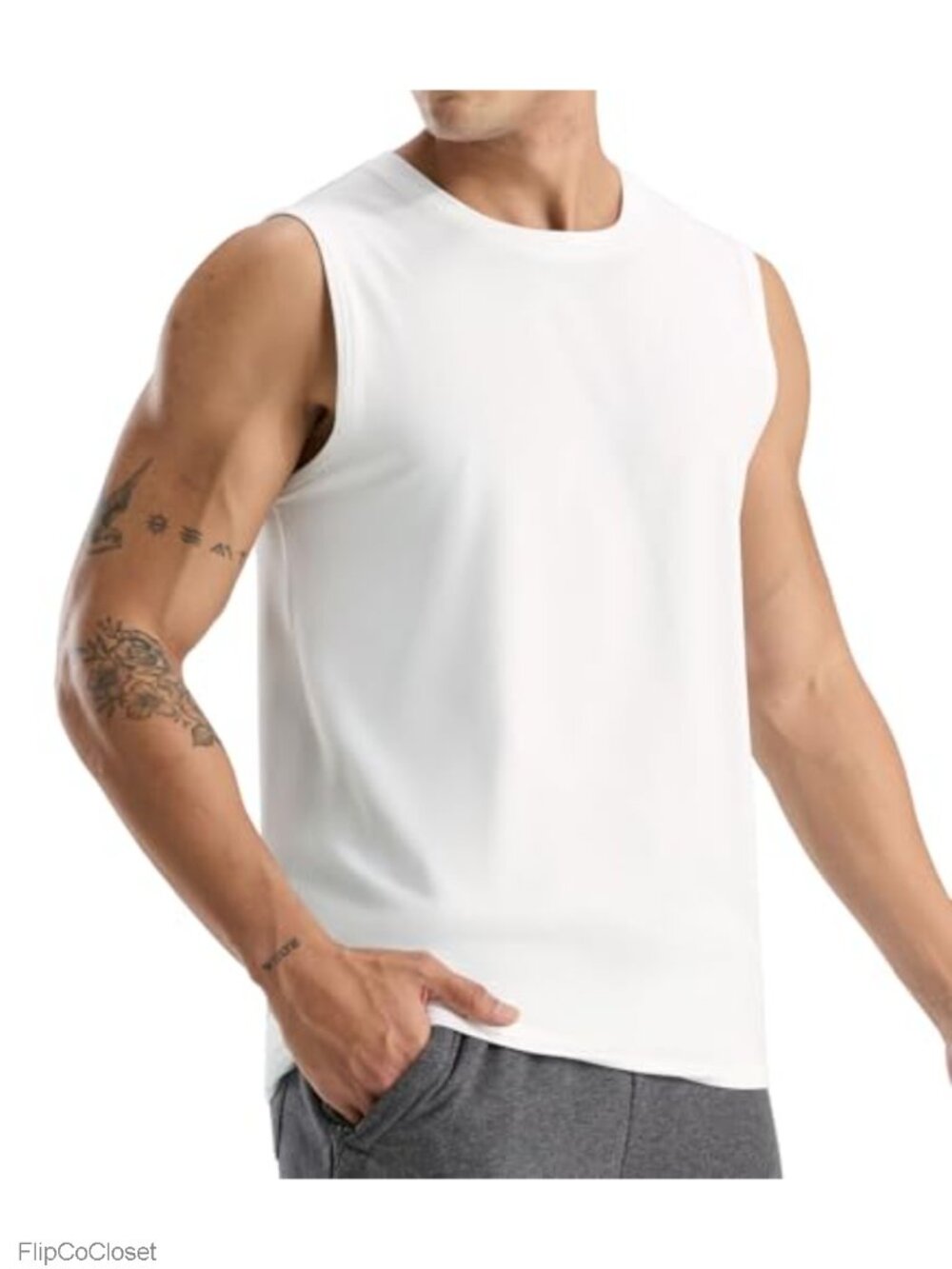 Mens Quick Dry Sleeveless Muscle Tank Top Gym Running Workout